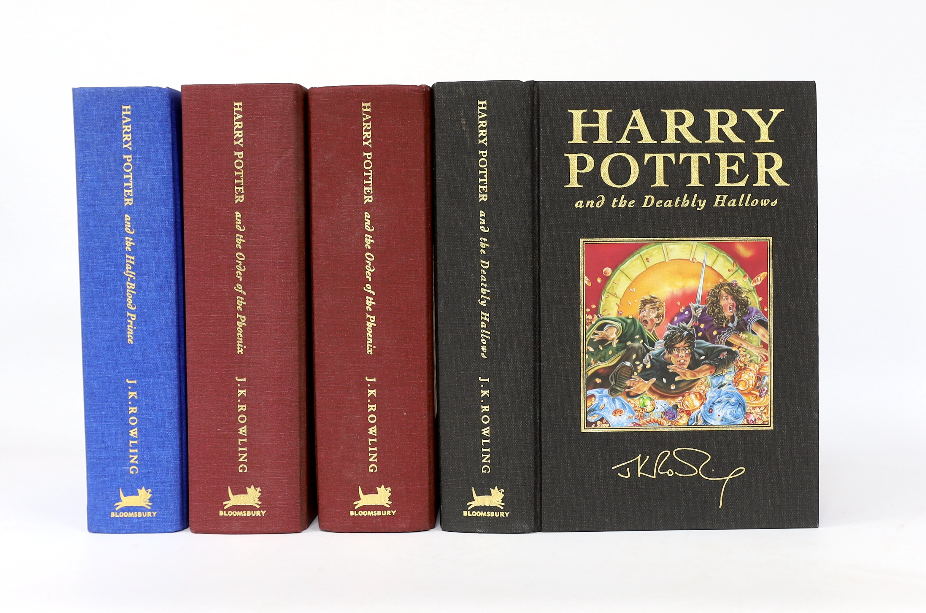 Rowling, J.K - Four Deluxe Titles - Harry Potter and the Order of the Phoenix, first deluxe edition, 2003; a further copy, (a later impression), 2003; Harry Potter and the Half-Blood Prince, 2005 and Harry Potter and the